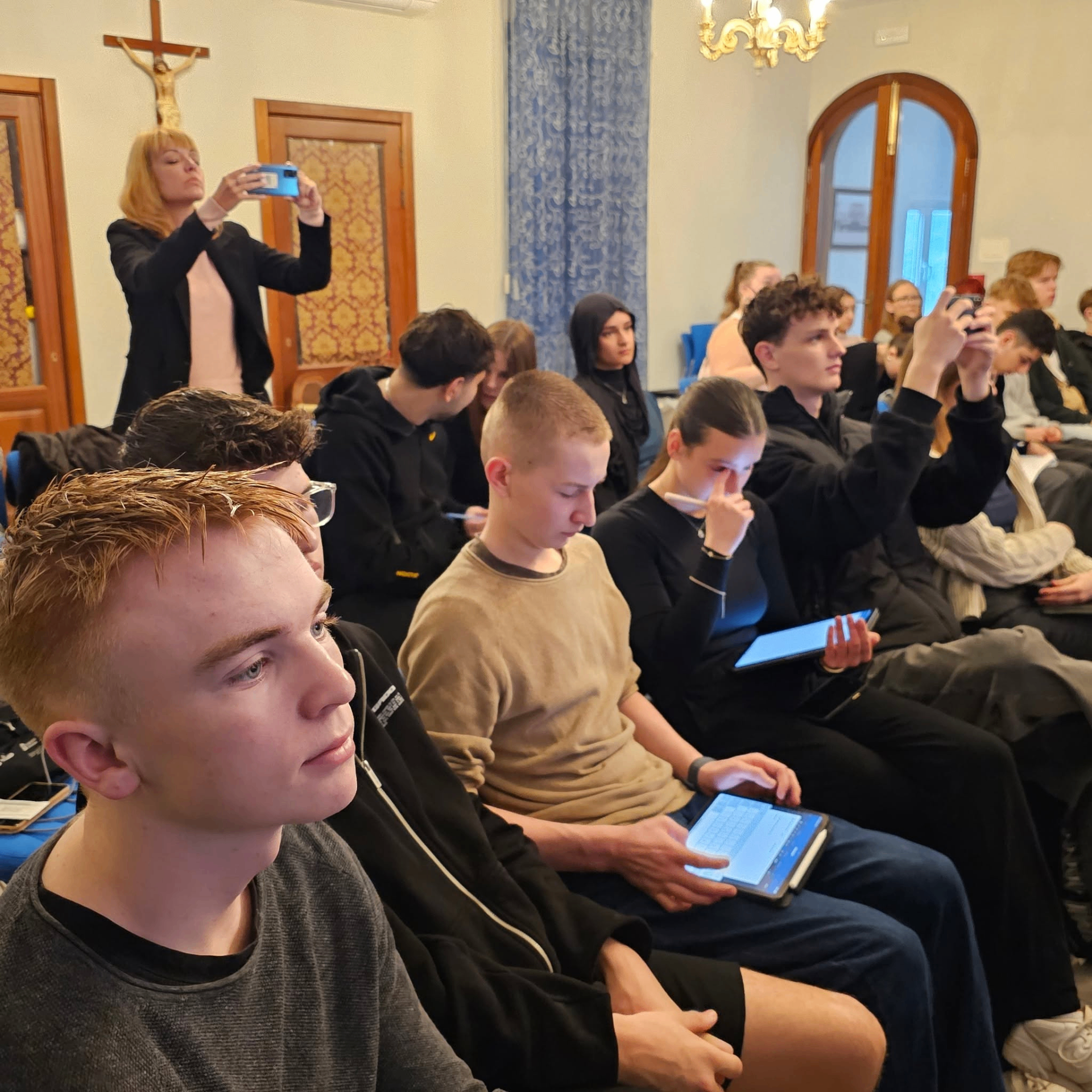 Youth participation in action — listening, documenting and engaging with every session.