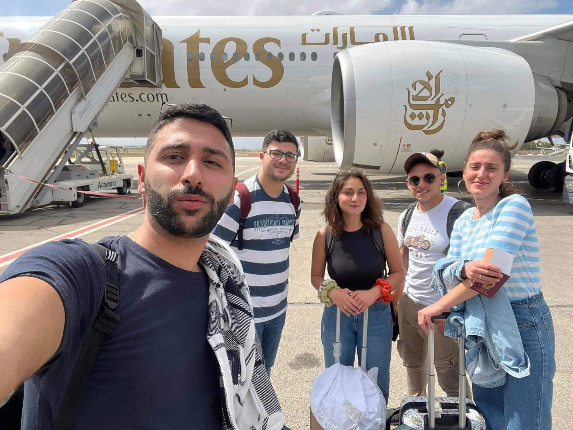 Mobility journeys begin here — participants leaving for an international learning experience.