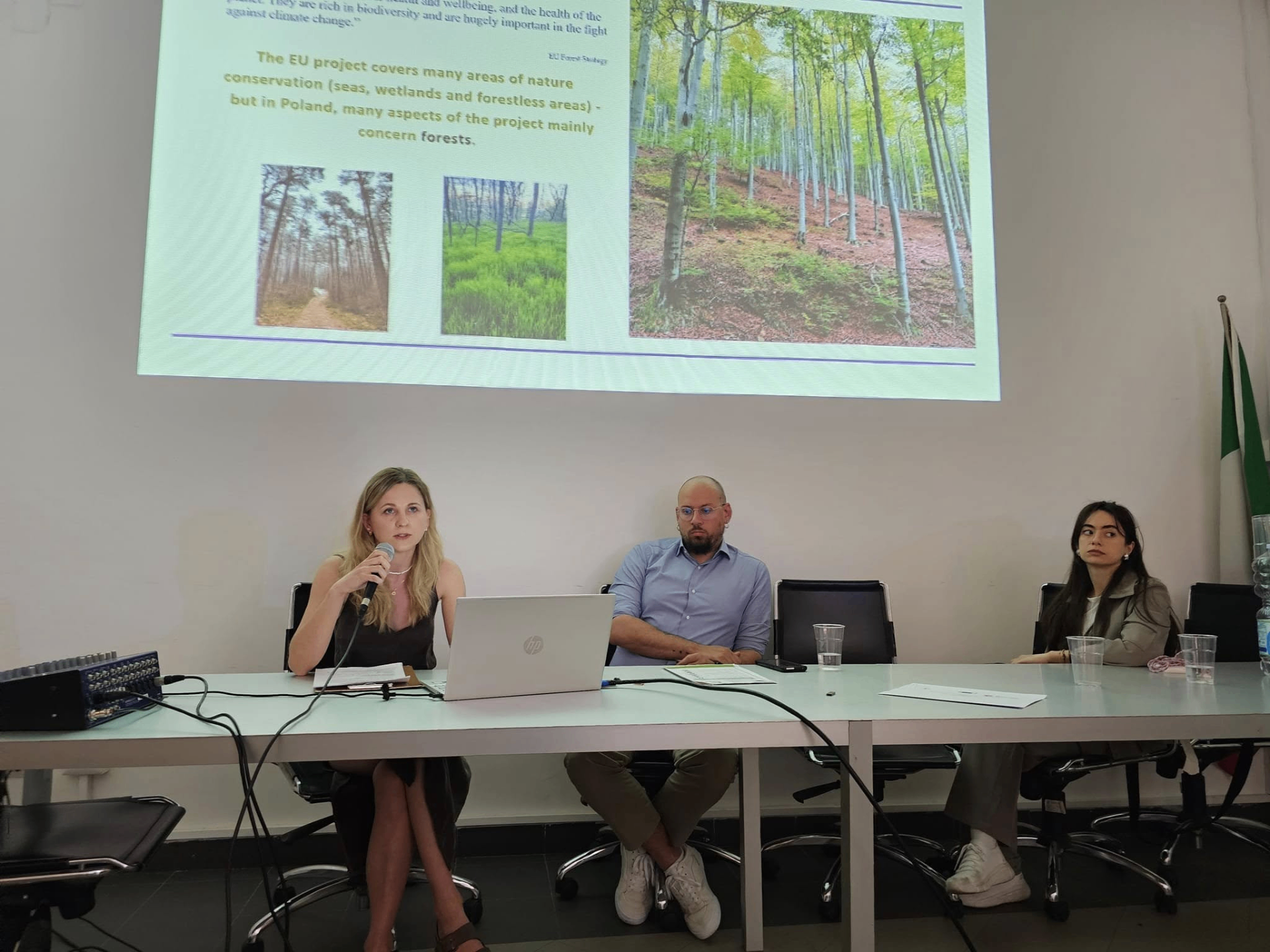 Project panel — discussion, presentation and European exchange of ideas.