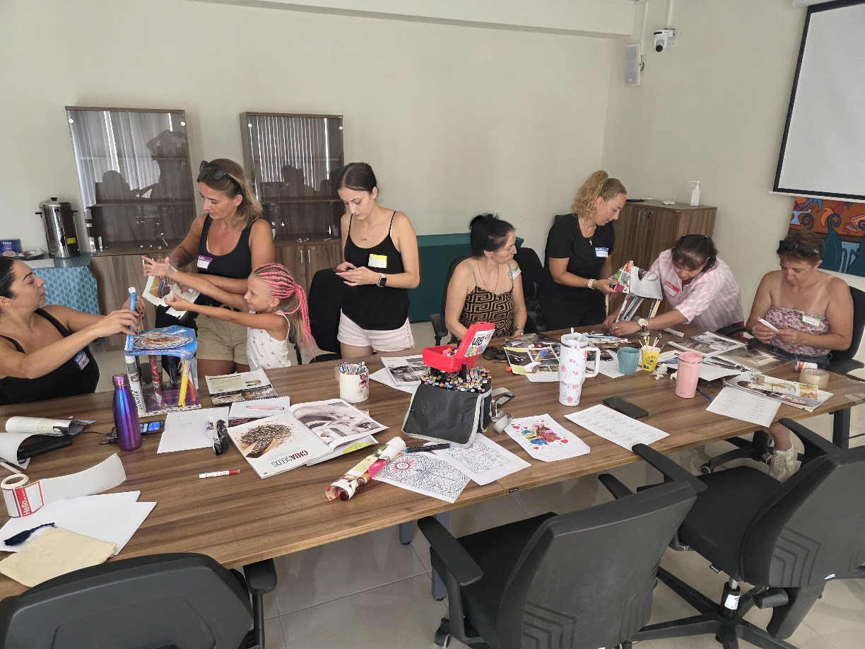 Wide view of the team-building workshop room in Gozo