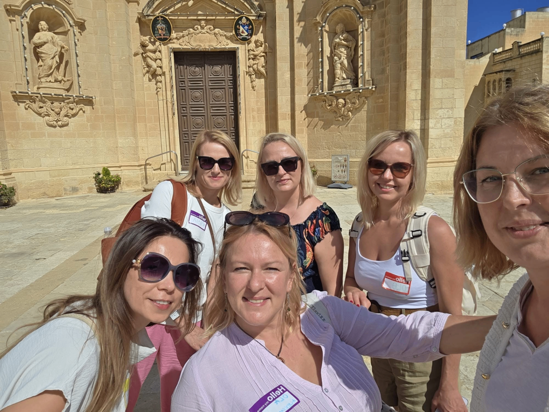 Group of educators visiting a heritage site in Gozo during a study visit